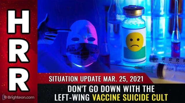 Don't go down with the left-wing VACCINE SUICIDE CULT