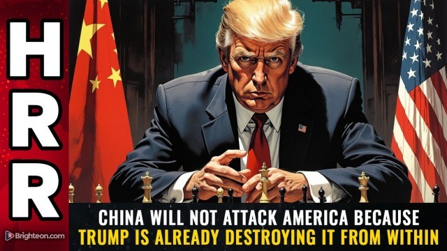 China will not attack America because Trump is already destroying it from within