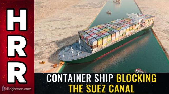 Container ship blocking the Suez Canal